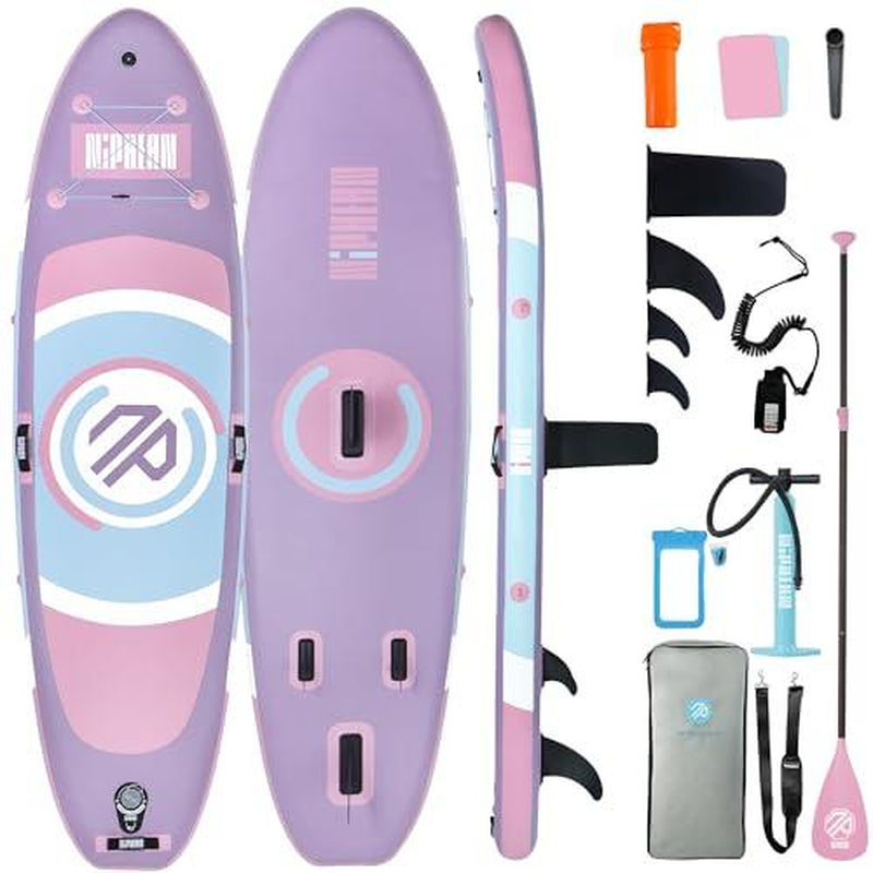 Niphean 10' Inflatable Stand up Paddleboard with 33" Balance Wing & Complete Accessories Set for Adults & Youth, 3-Year Warranty
