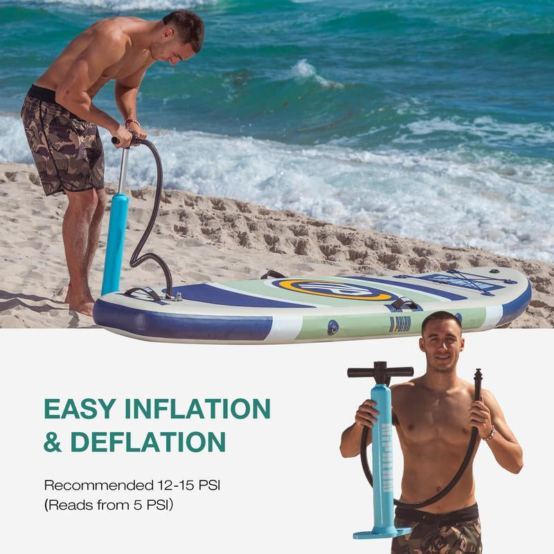 Niphean 10' Inflatable Stand up Paddleboard with 33" Balance Wing & Complete Accessories Set for Adults & Youth, 3-Year Warranty