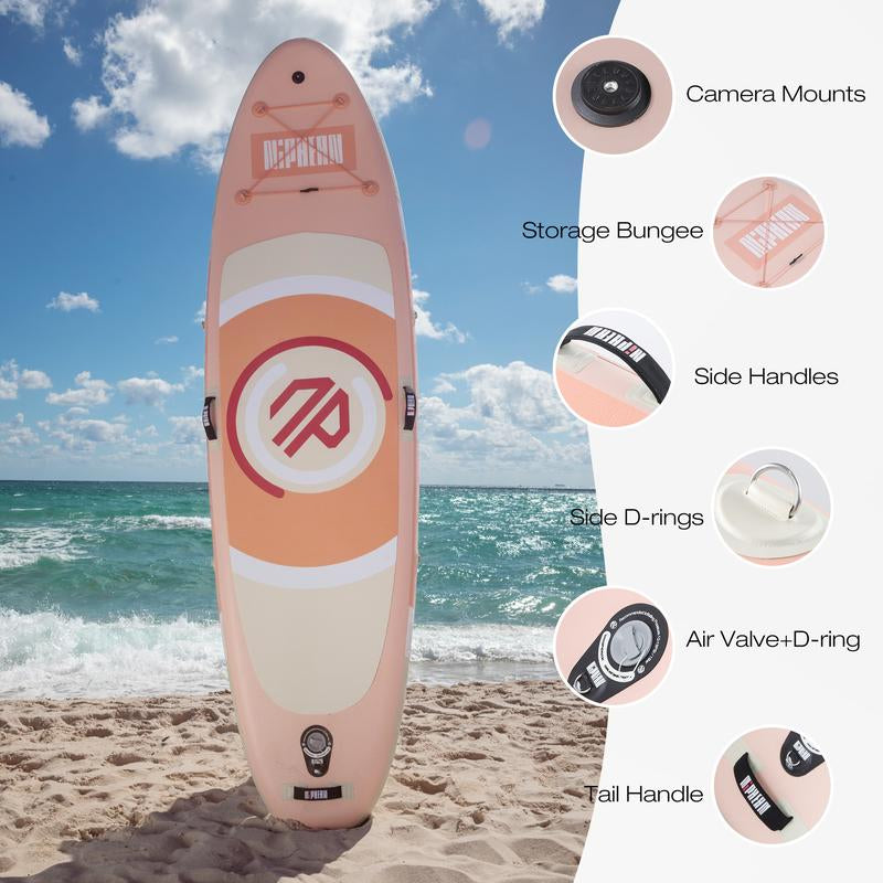 Niphean 10' Inflatable Stand up Paddleboard with 33" Balance Wing & Complete Accessories Set for Adults & Youth, 3-Year Warranty