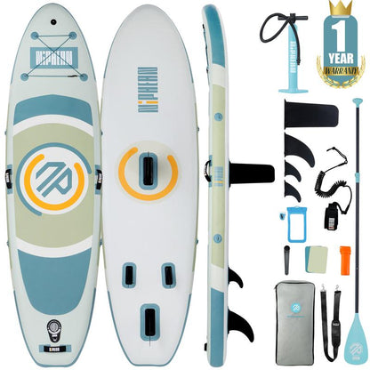 Niphean 10' Inflatable Stand up Paddleboard with 33" Balance Wing & Complete Accessories Set for Adults & Youth, 3-Year Warranty