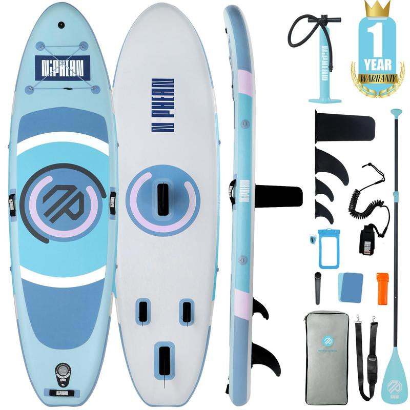 Niphean 10' Inflatable Stand up Paddleboard with 33" Balance Wing & Complete Accessories Set for Adults & Youth, 3-Year Warranty