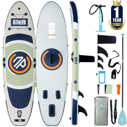 Niphean 10' Inflatable Stand up Paddleboard with 33" Balance Wing & Complete Accessories Set for Adults & Youth, 3-Year Warranty